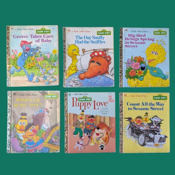 Vintage Sesame Street Little Golden Book Bundle (Set of 6) — 80s/90s - Picture 1 of 2